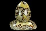 Polished Septarian Egg with Stand - Madagascar #120257-1